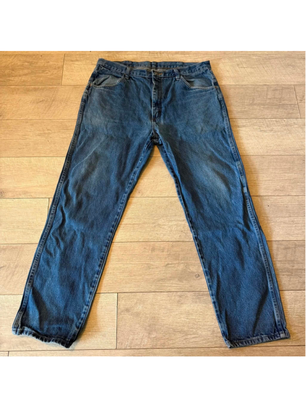 Rustler Straight Leg Men's Jeans Blue Size 38x32